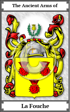 La Fouche Family Crest Download (JPG)  Book Plated - 150 DPI